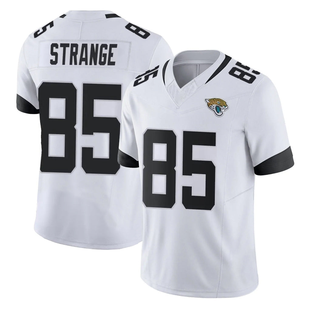 Johmsee J.Jaguars #85 Brenton Strange Player White Vapor F.U.S.E. Limited Home Game Stitched Jerseys