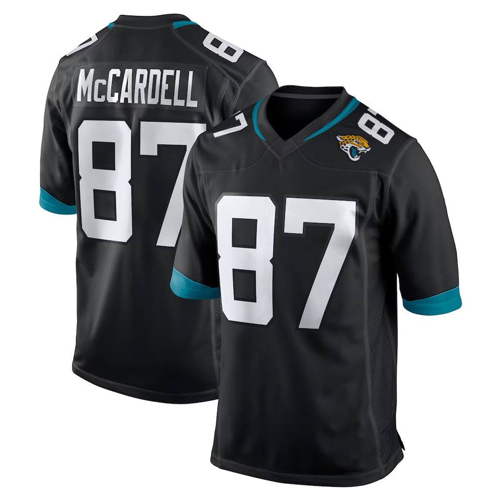 Johmsee J.Jaguars #87 Keenan McCardell Player Black Home Game Stitched Jerseys