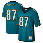 Johmsee J.Jaguars #87 Keenan McCardell?Player Teal Mitchell & Ness Legacy Home Game Stitched Jerseys