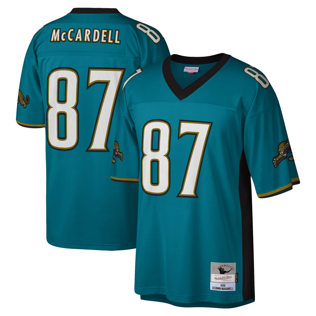 Johmsee J.Jaguars #87 Keenan McCardell?Player Teal Mitchell & Ness Legacy Home Game Stitched Jerseys