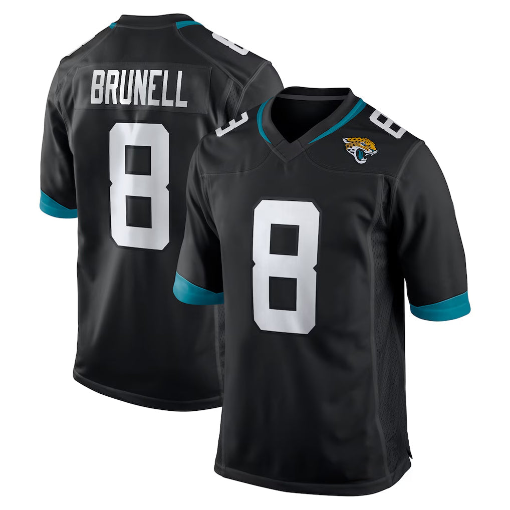 Johmsee J.Jaguars #8 Mark Brunell?Player Black Home Game Stitched Jerseys