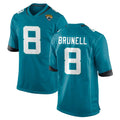 Johmsee J.Jaguars #8 Mark Brunell?Player Teal Home Game Stitched Jerseys