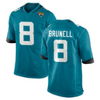 Johmsee J.Jaguars #8 Mark Brunell?Player Teal Home Game Stitched Jerseys