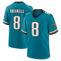Johmsee J.Jaguars #8 Mark Brunell?Player Teal Prowler Throwback Limited Home Game Stitched Jerseys