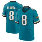 Johmsee J.Jaguars #8 Mark Brunell?Player Teal Prowler Throwback Limited Home Game Stitched Jerseys