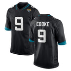 Johmsee J.Jaguars #9 Logan Cooke Player Black Home Game Stitched Jerseys