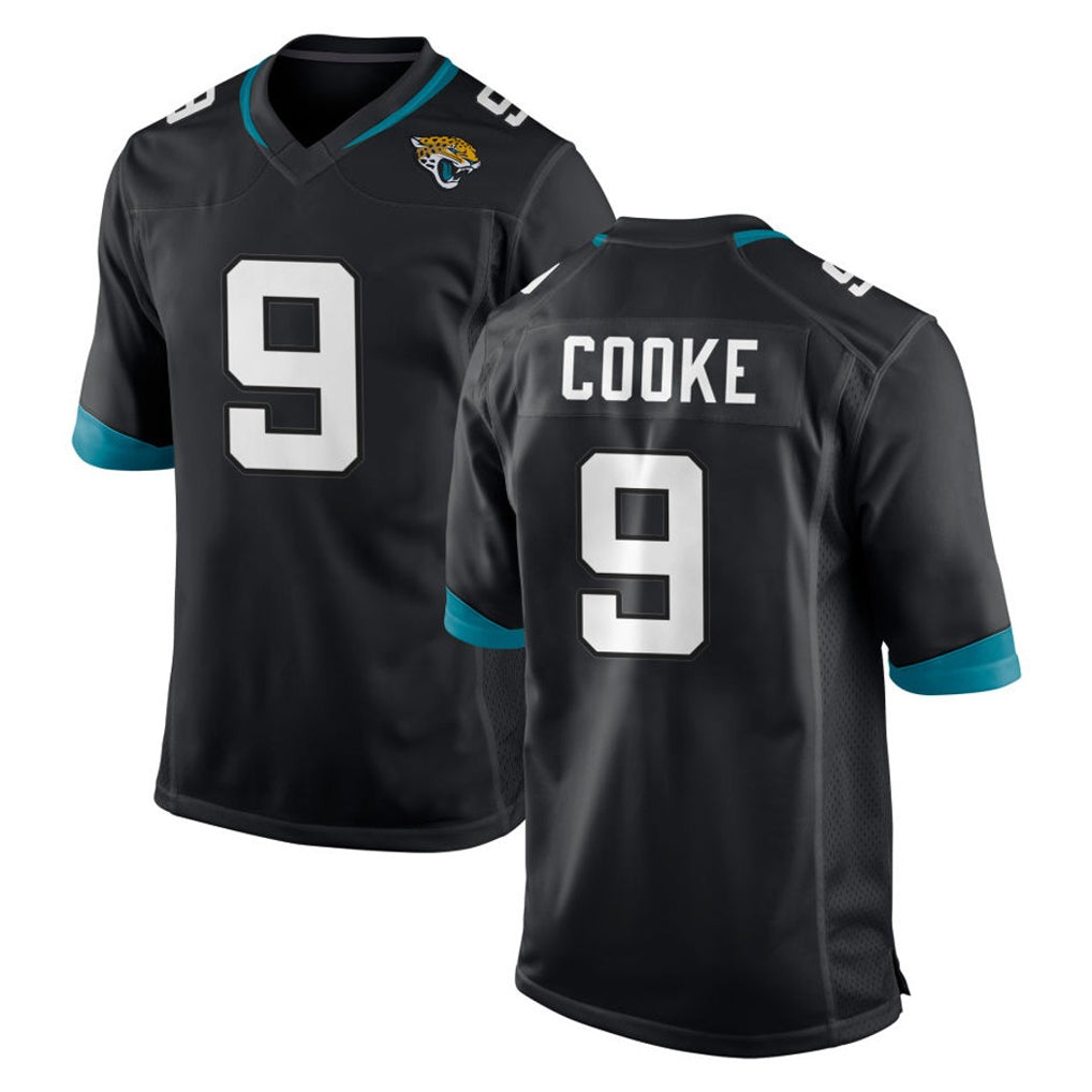 Johmsee J.Jaguars #9 Logan Cooke Player Black Home Game Stitched Jerseys