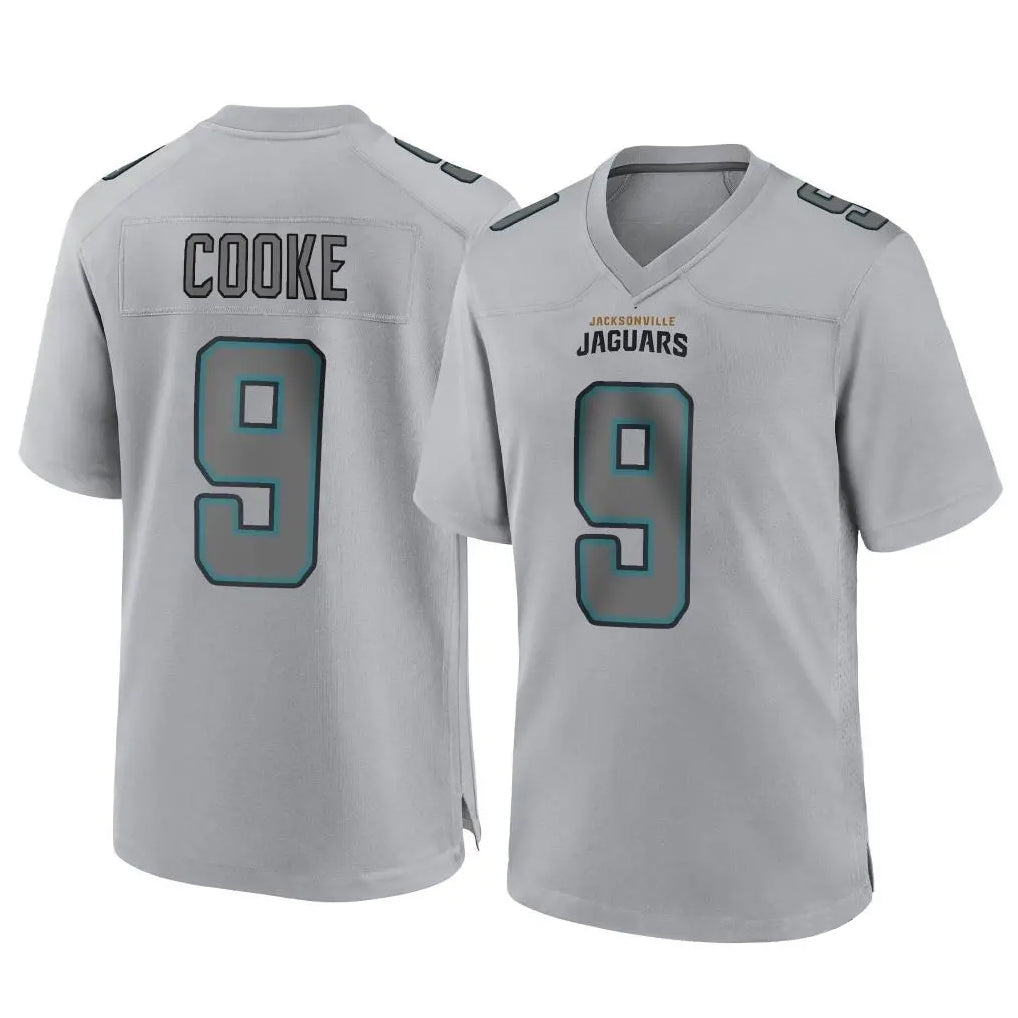 Johmsee J.Jaguars #9 Logan Cooke Player Gray Atmosphere Fashion Home Game Stitched Jerseys