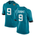 Johmsee J.Jaguars #9 Logan Cooke Player Teal Home Game Stitched Jerseys