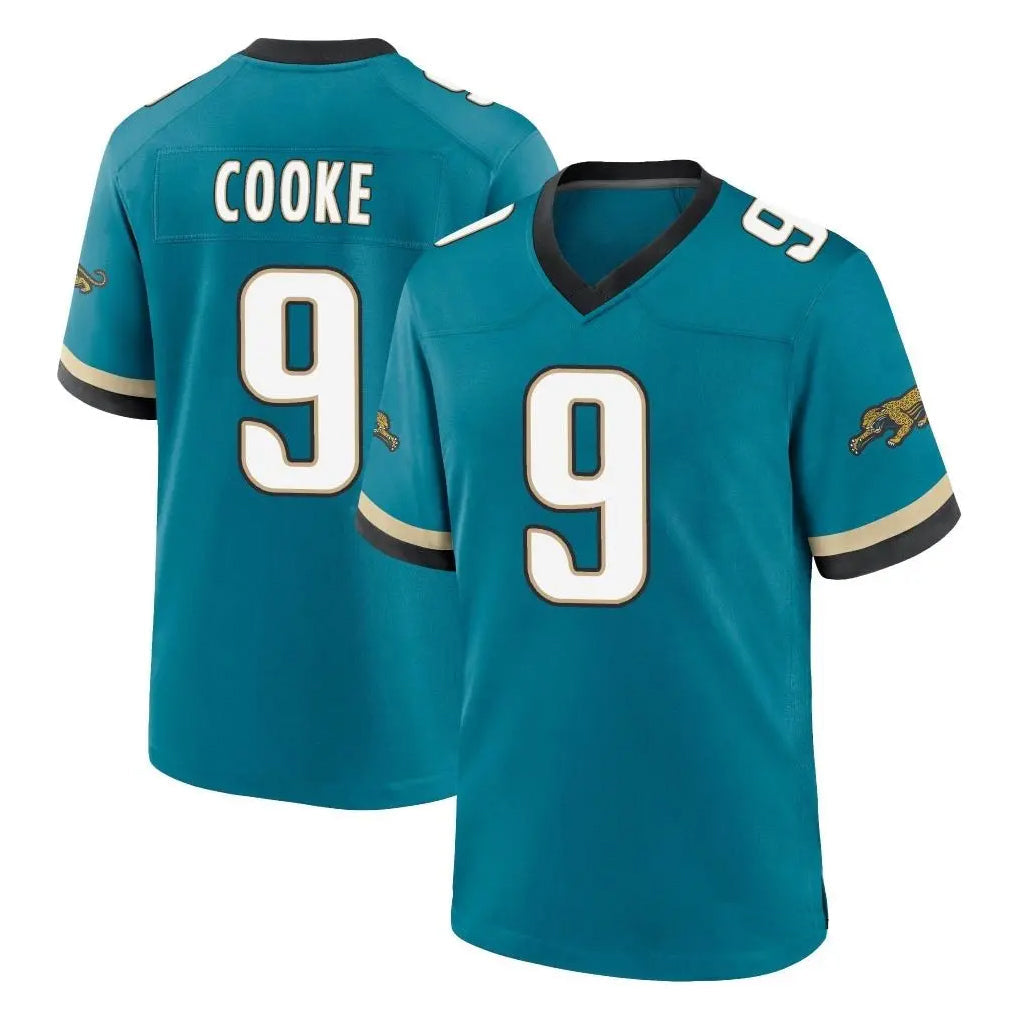 Johmsee J.Jaguars #9 Logan Cooke Player Teal Prowler Throwback Limited Home Game Stitched Jerseys