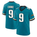 Johmsee J.Jaguars #9 Logan Cooke Player Teal Prowler Throwback Limited Home Game Stitched Jerseys