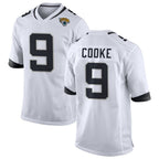 Johmsee J.Jaguars #9 Logan Cooke Player White Home Game Stitched Jerseys