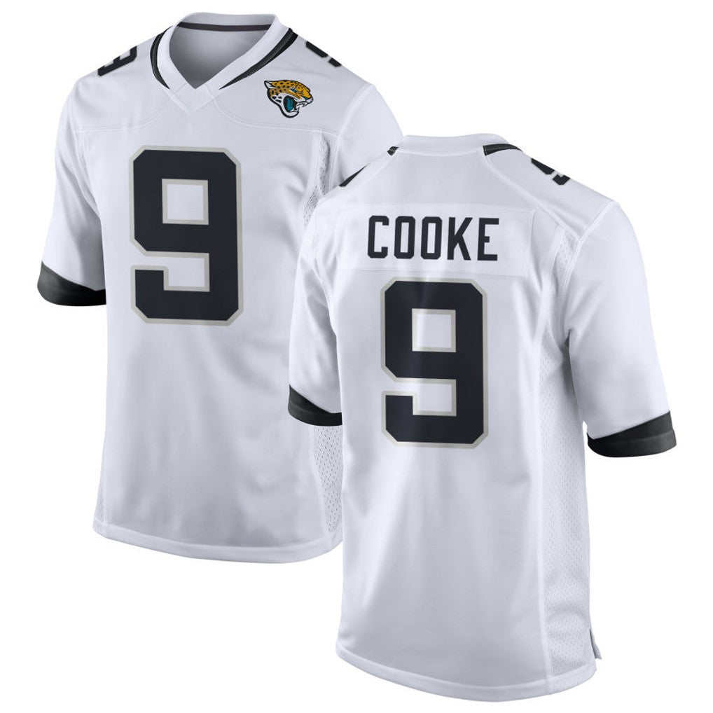 Johmsee J.Jaguars #9 Logan Cooke Player White Home Game Stitched Jerseys