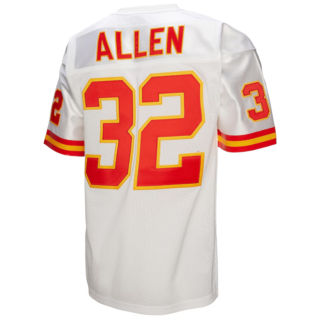 Johmsee KC.Chiefs 1994 #32 Marcus Allen Mitchell & Ness White Authentic Throwback Retired Player Jersey