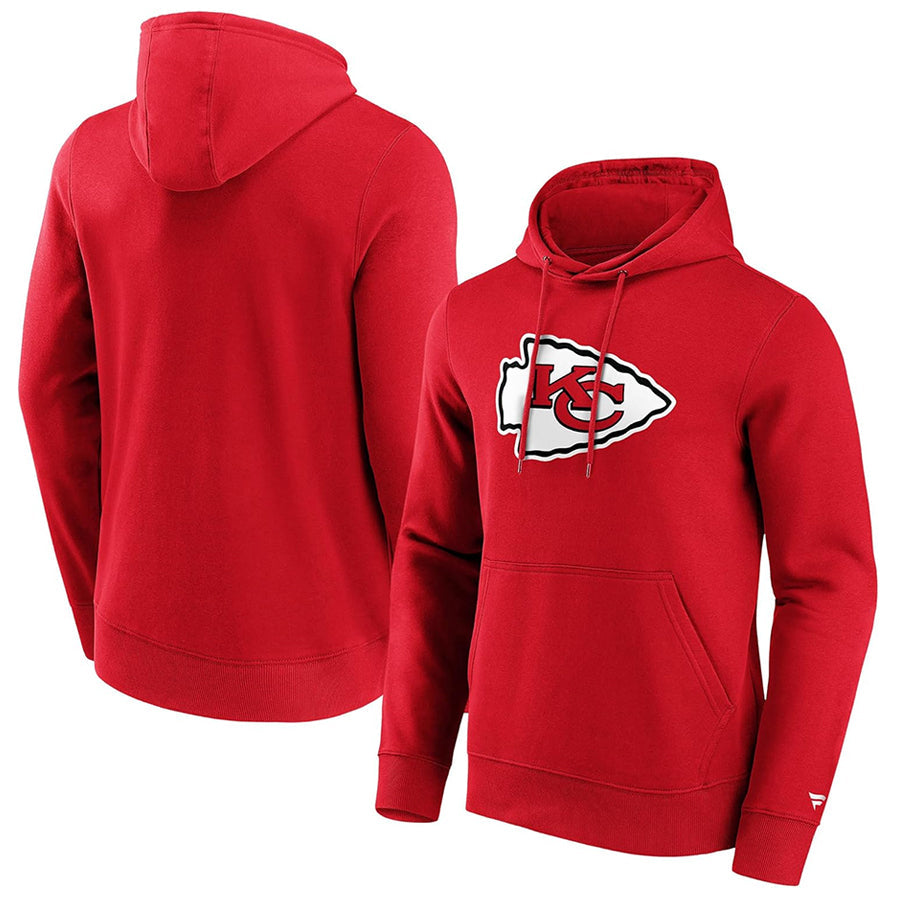 Johmsee Custom KC.Chiefs Blank Player Red Pullover Hoodie Stitched Jerseys