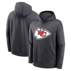 Johmsee KC.Chiefs Gray LoGo Pullover Hoodies Limited Blank Player Stitched Jerseys