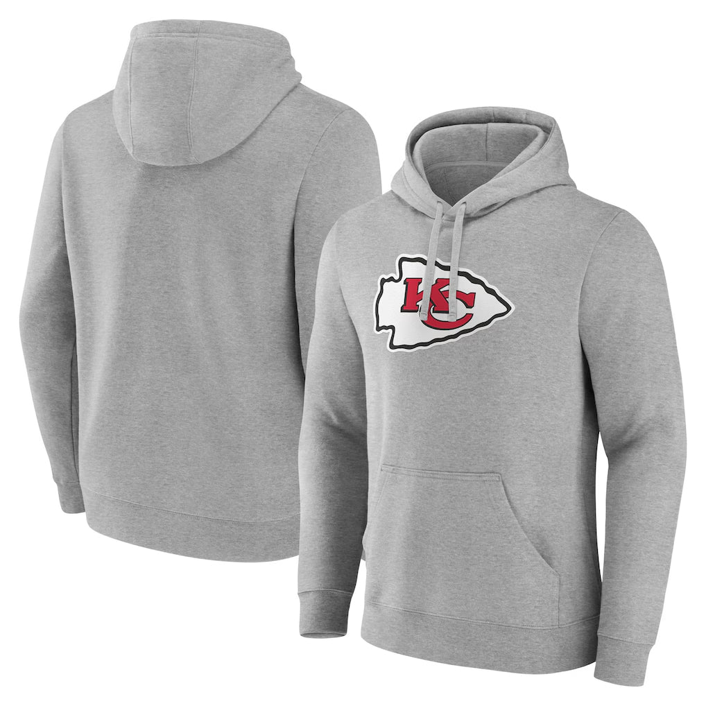 Johmsee KC.Chiefs Gray Pullover Hoodies Limited Blank Player Stitched Jerseys