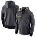 Johmsee KC.Chiefs Gray Salute to Service Hoodies Limited Game Blank Player Stitched Jerseys