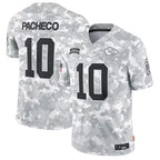 Johmsee KC.Chiefs #10 Isiah Pacheco Player Arctic Camo Salute to Service Limited Stitched Jerseys
