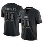 Johmsee KC.Chiefs #10 Isiah Pacheco Player Black RFLCTV Limited Stitched Jerseys