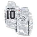 Johmsee KC.Chiefs #10 Isiah Pacheco Player Salute to Service Hoodies Stitched Jerseys