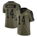 Johmsee KC.Chiefs #14 Matt Araiza Player Olive Salute To Service Limited Game Stitched Jerseys