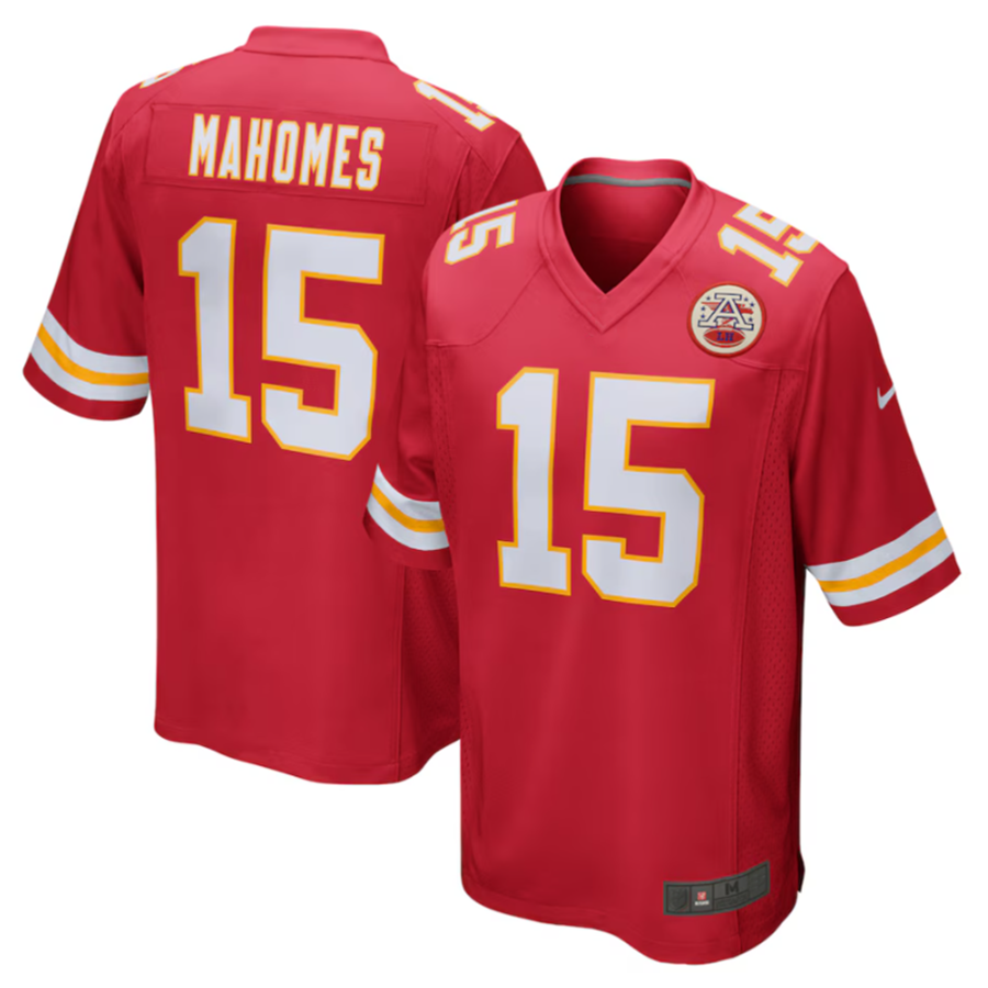 Johmsee KC.Chiefs #15 Patrick Mahomes Player Red Home Game Stitched Jersey