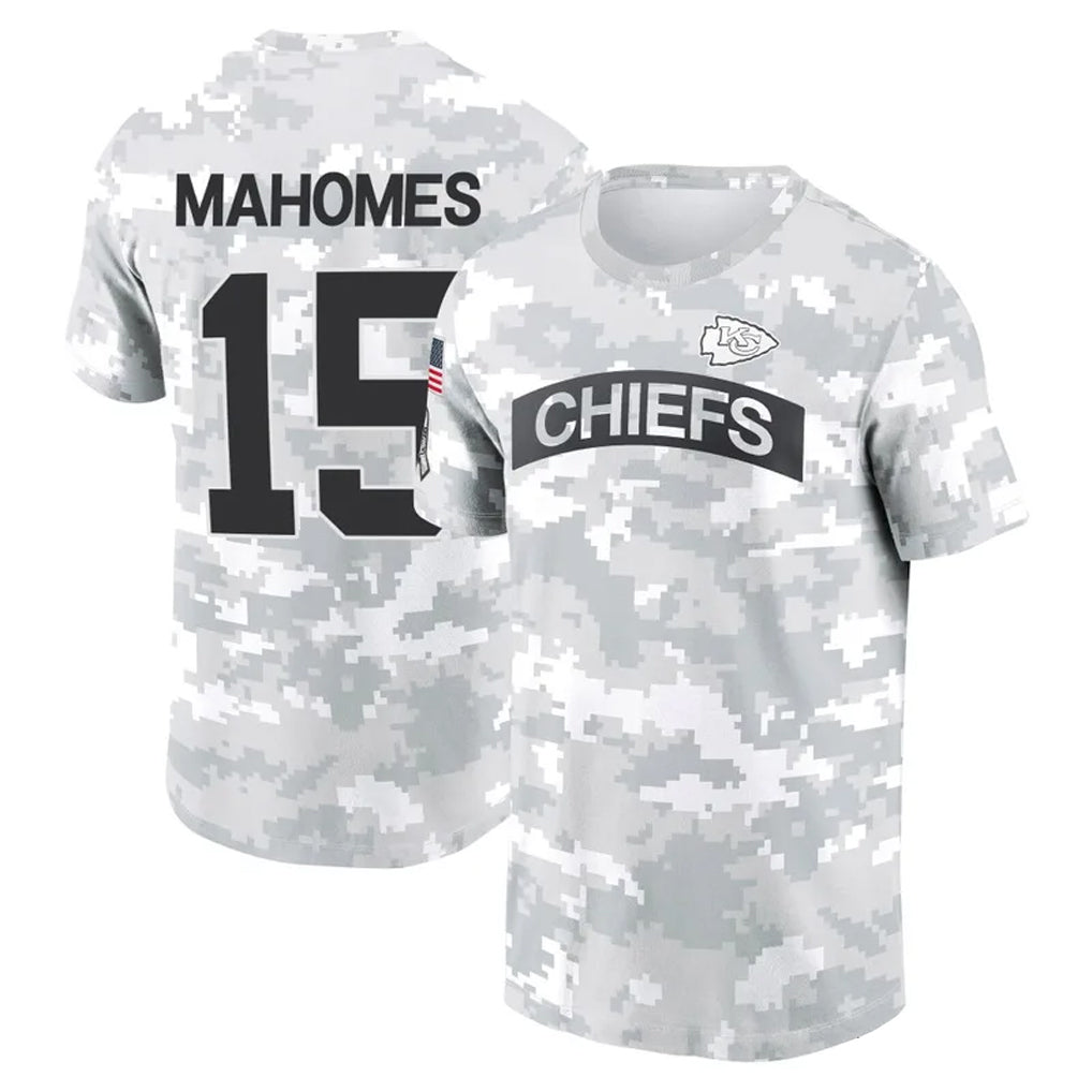 Johmsee KC.Chiefs #15 Patrick Mahomes Player Salute to Service Hoodies & T-Shirts Stitched Jerseys