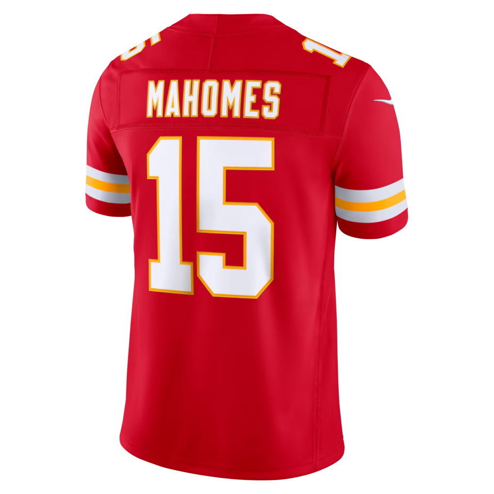 Johmsee KC.Chiefs #15 Patrick Mahomes Red Team Vapor F.U.S.E. Stitched Limited Jersey