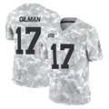 Johmsee KC.Chiefs #17 Alohi Gilman Player Arctic Camo Salute To Service Limited Game Stitched Jerseys