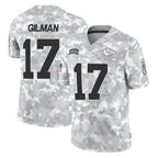 Johmsee KC.Chiefs #17 Alohi Gilman Player Arctic Camo Salute To Service Limited Game Stitched Jerseys