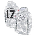 Johmsee KC.Chiefs #17 Alohi Gilman Player Arctic Camo Salute to Service Hoodies Limited Game Stitched Jerseys