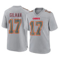 Johmsee KC.Chiefs #17 Alohi Gilman Player Gray Atmosphere Fashion Game Stitched Jerseys