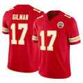 Johmsee KC.Chiefs #17 Alohi Gilman Player Red Limited Vapor F.U.S.E. Home Game Stitched Jerseys