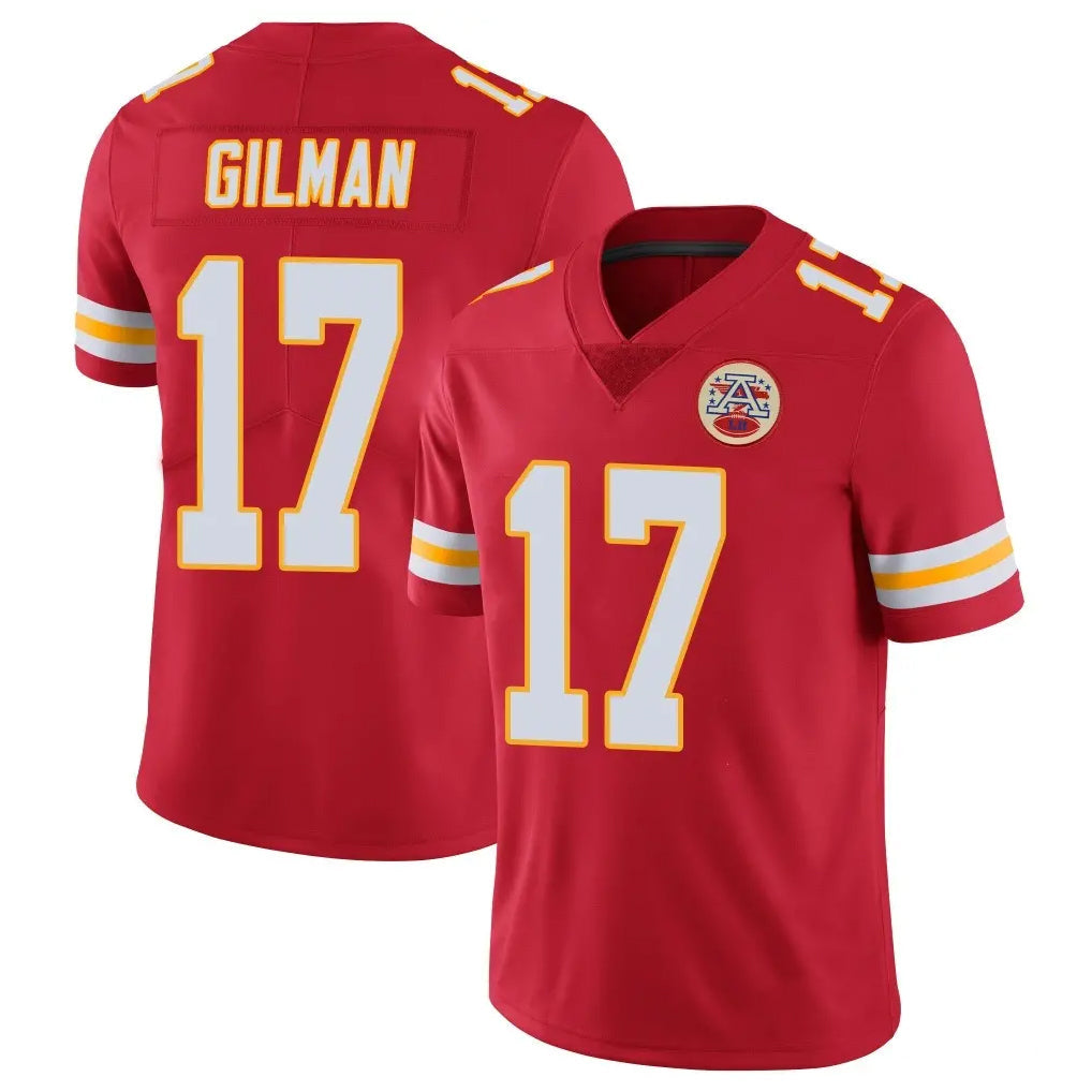 Johmsee KC.Chiefs #17 Alohi Gilman Player Red Limited Vapor Untouchable Home Game Stitched Jerseys