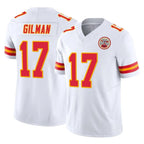 Johmsee KC.Chiefs #17 Alohi Gilman Player White Limited Vapor F.U.S.E. Home Game Stitched Jerseys