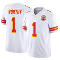 Johmsee KC.Chiefs #1 Xavier Worthy Player White Vapor F.U.S.E. Limited Stitched Jerseys