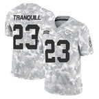 Johmsee KC.Chiefs #23 Drue Tranquill Player Arctic Camo Salute To Service Limited Game Stitched Jerseys