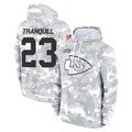 Johmsee KC.Chiefs #23 Drue Tranquill Player Arctic Camo Salute to Service Hoodies Limited Game Stitched Jerseys