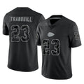 Johmsee KC.Chiefs #23 Drue Tranquill Player Black Limited Reflective Game Stitched Jerseys