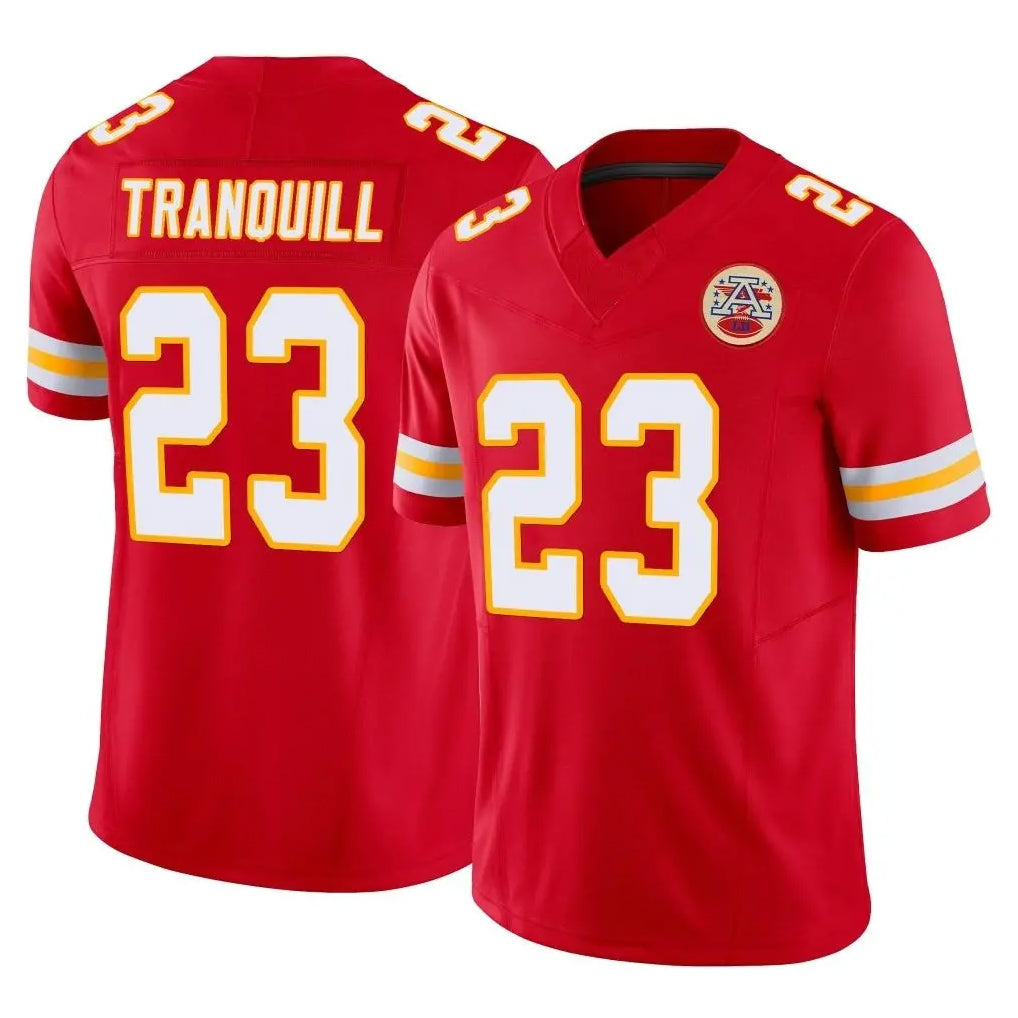 Johmsee KC.Chiefs #23 Drue Tranquill Player Red Limited Vapor F.U.S.E. Home Game Stitched Jerseys