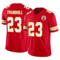 Johmsee KC.Chiefs #23 Drue Tranquill Player Red Limited Vapor F.U.S.E. Home Game Stitched Jerseys