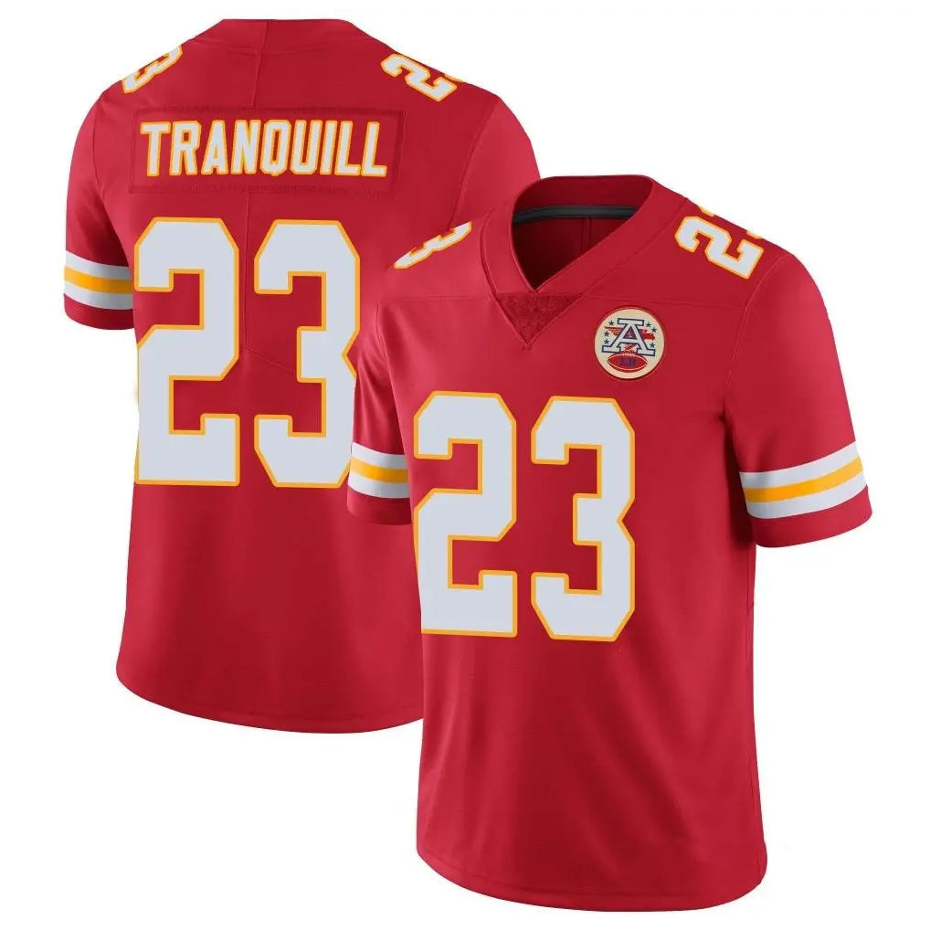 Johmsee KC.Chiefs #23 Drue Tranquill Player Red Limited Vapor Untouchable Home Game Stitched Jerseys