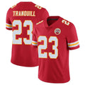 Johmsee KC.Chiefs #23 Drue Tranquill Player Red Limited Vapor Untouchable Home Game Stitched Jerseys