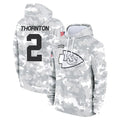 Johmsee KC.Chiefs #2 Tyquan Thornton Player Arctic Camo Salute to Service Hoodies Limited Game Stitched Jerseys