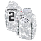 Johmsee KC.Chiefs #2 Tyquan Thornton Player Arctic Camo Salute to Service Hoodies Limited Game Stitched Jerseys
