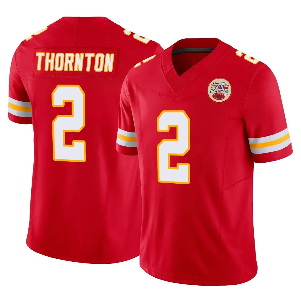 Johmsee KC.Chiefs #2 Tyquan Thornton Player Red Limited Vapor F.U.S.E. Home Game Stitched Jerseys