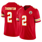 Johmsee KC.Chiefs #2 Tyquan Thornton Player Red Limited Vapor F.U.S.E. Home Game Stitched Jerseys