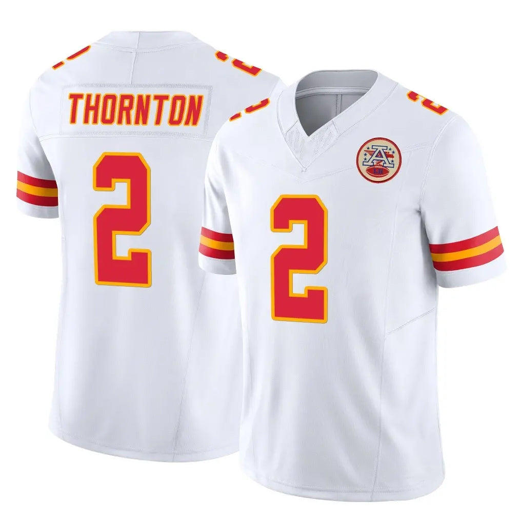 Johmsee KC.Chiefs #2 Tyquan Thornton Player White Limited Vapor F.U.S.E. Home Game Stitched Jerseys