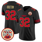 Johmsee KC.Chiefs #32 Nick Bolton Player Black Limited Vapor F.U.S.E. Home Game Stitched Jerseys